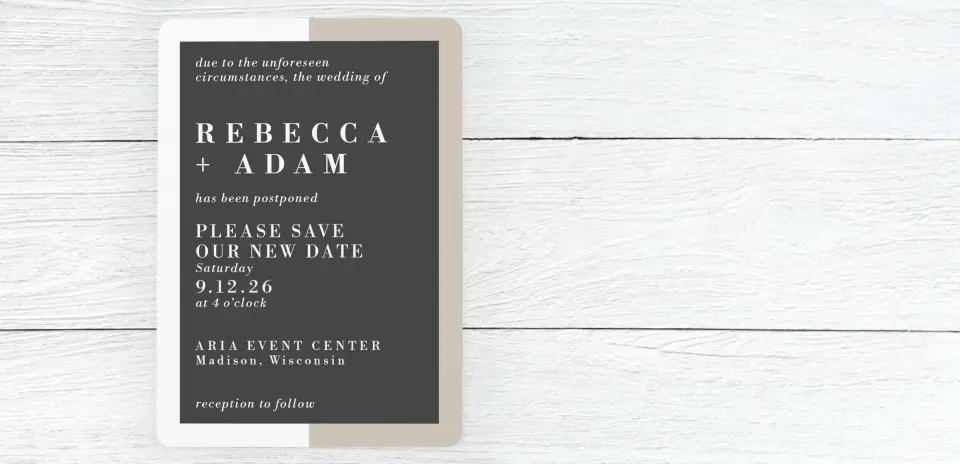 Save the Date Card Front