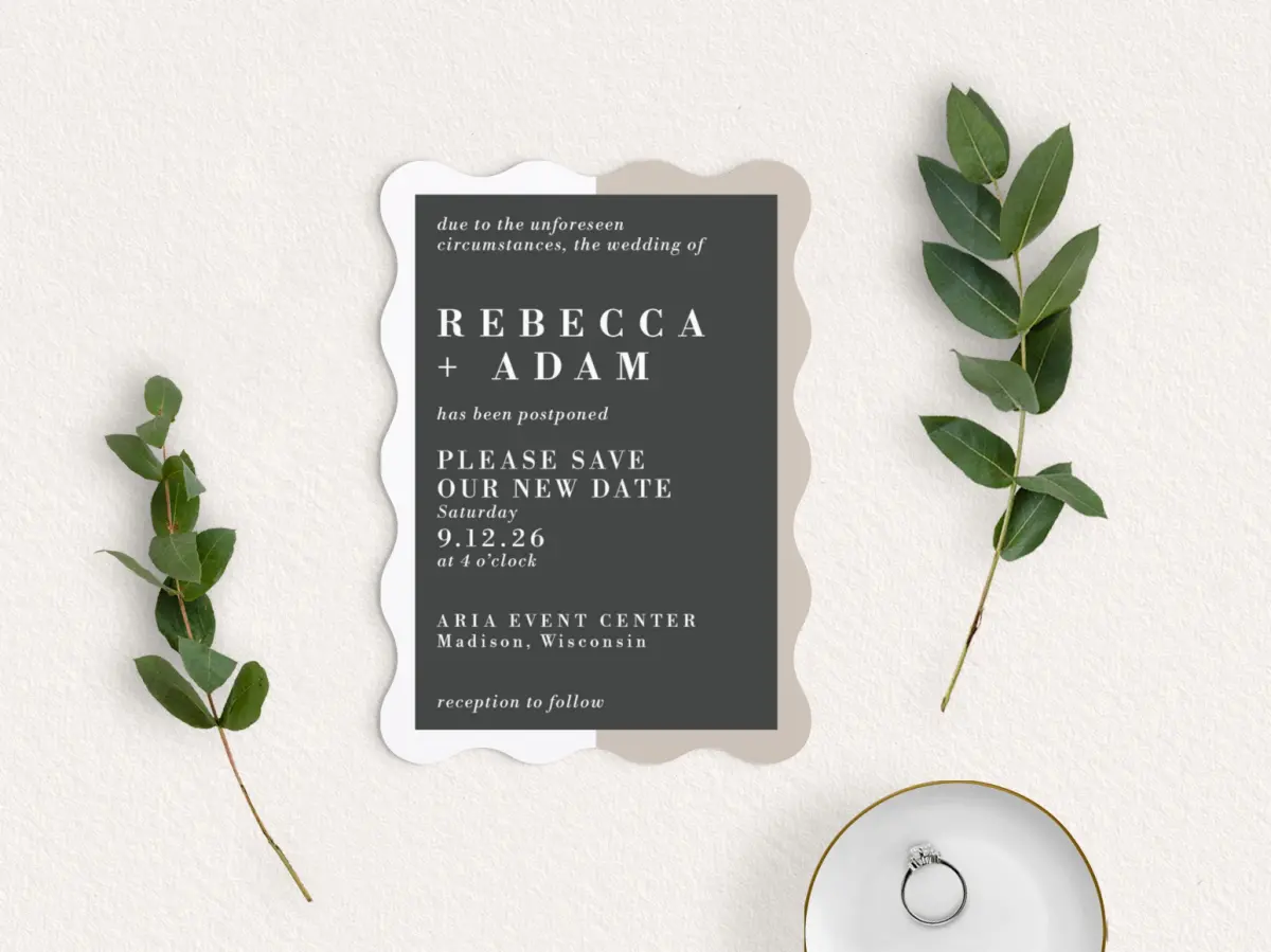 Save the Date Card with Optional Guest Addressing Service