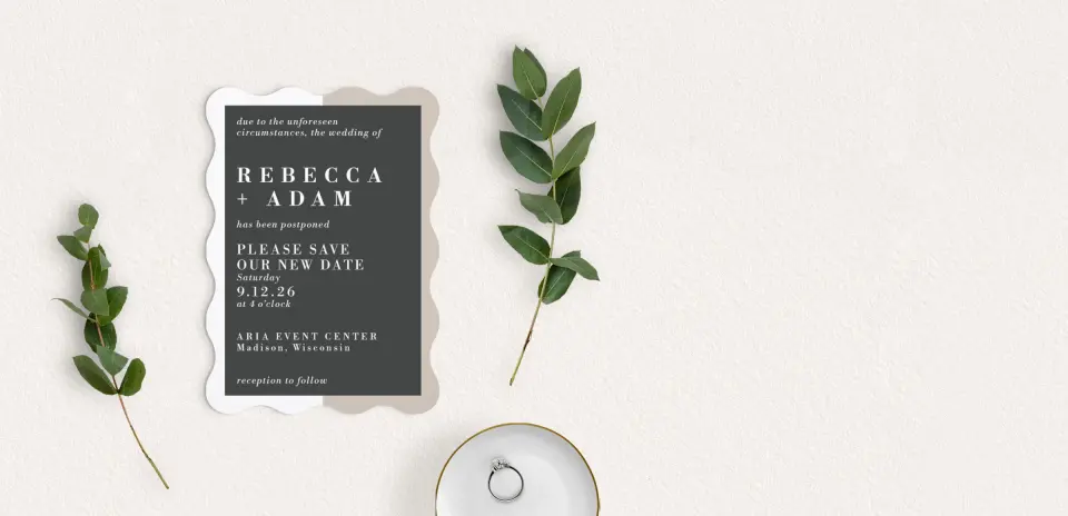 Save the Date Card with Optional Guest Addressing Service