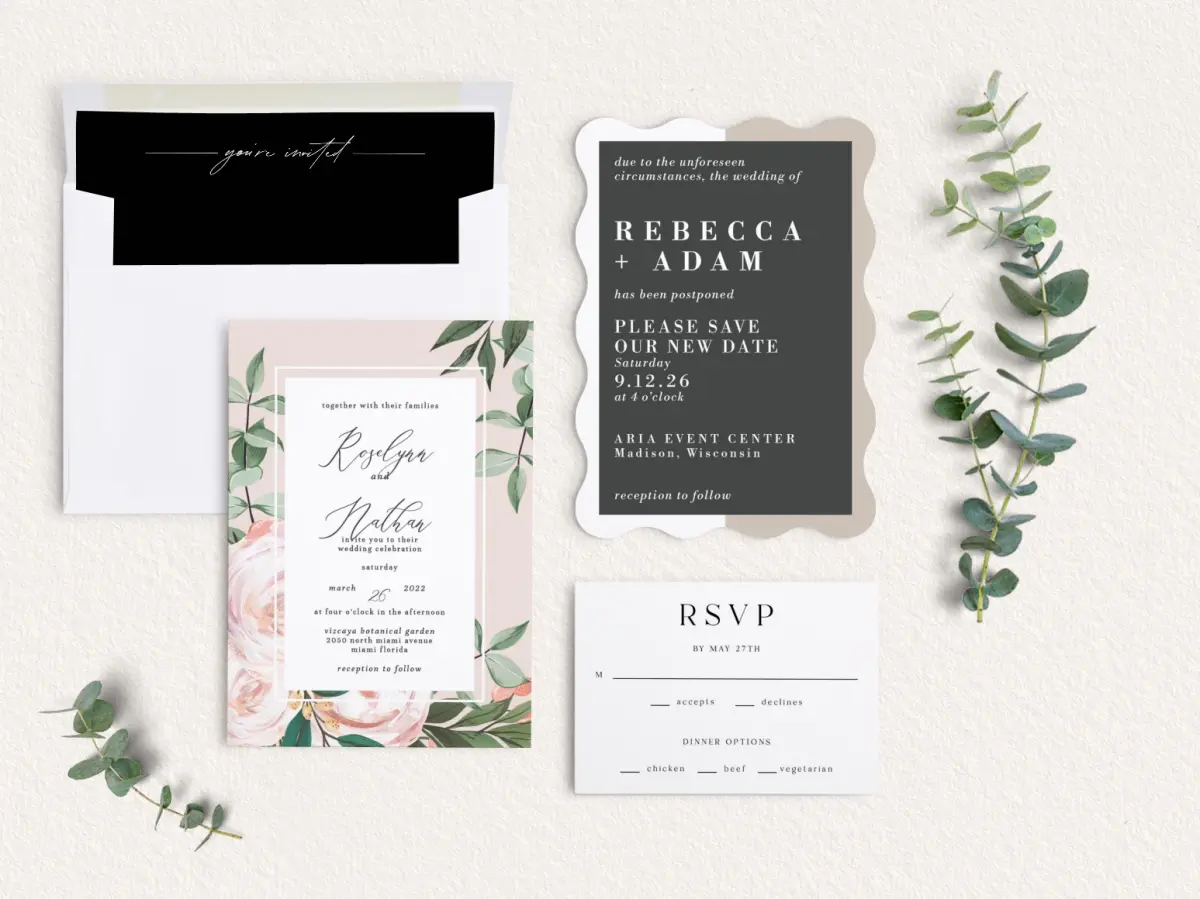 Front of Save the Date Card