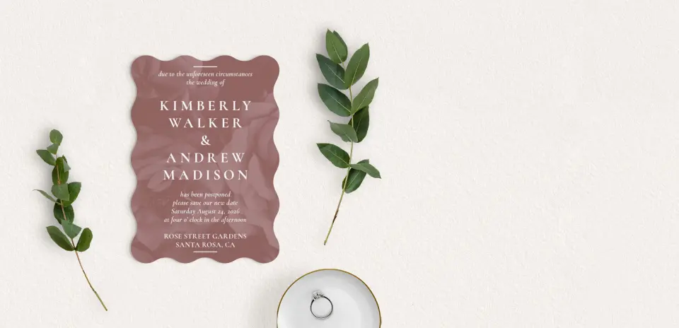 Save the Date Card with Optional Guest Addressing Service