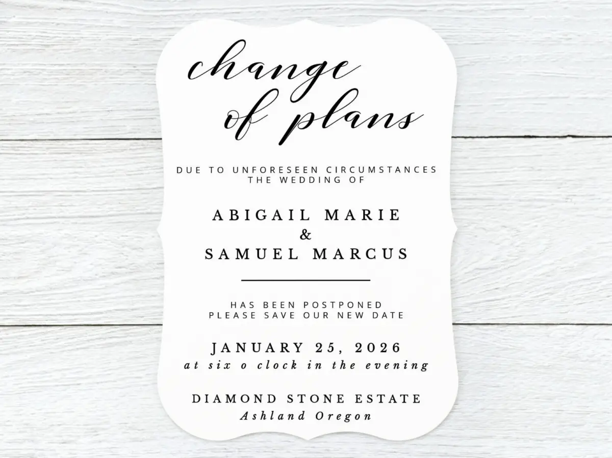 Save the Date Card Front