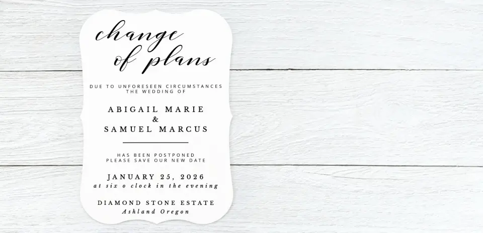 Save the Date Card Front