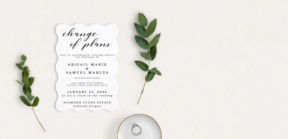 Save the Date Card with Optional Guest Addressing Service