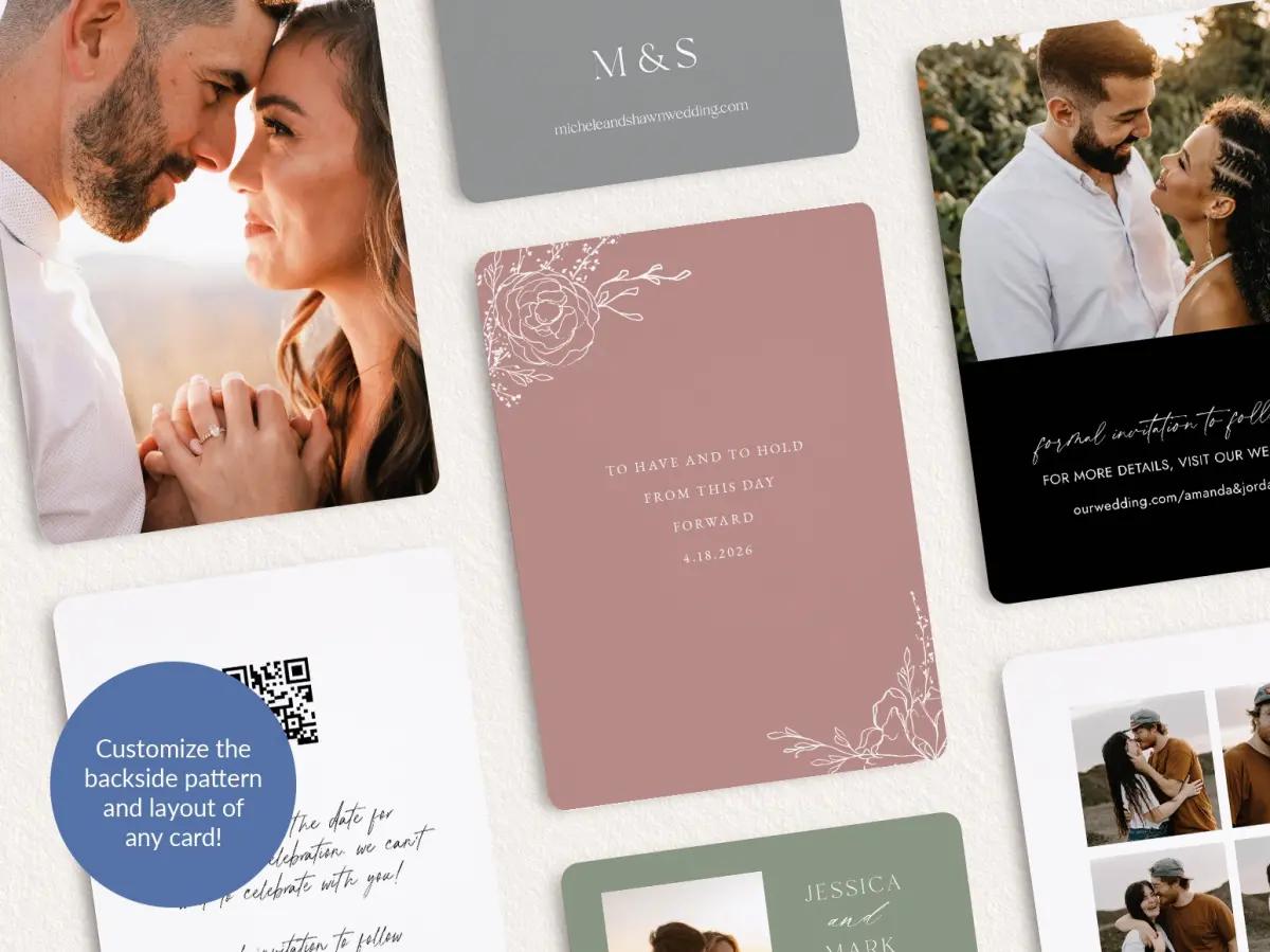 Back of Save the Date Card