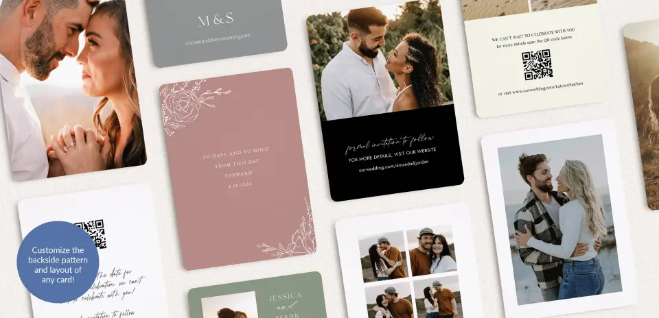 Back of Save the Date Card