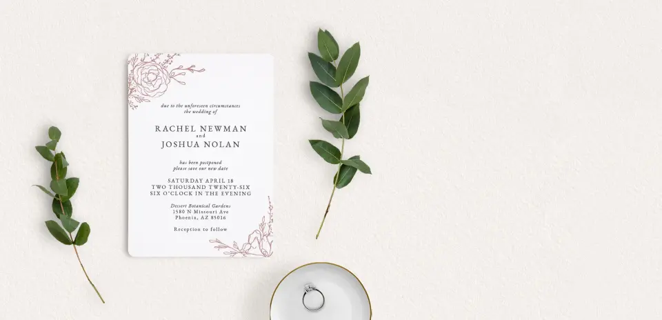Save the Date Card with Optional Guest Addressing Service