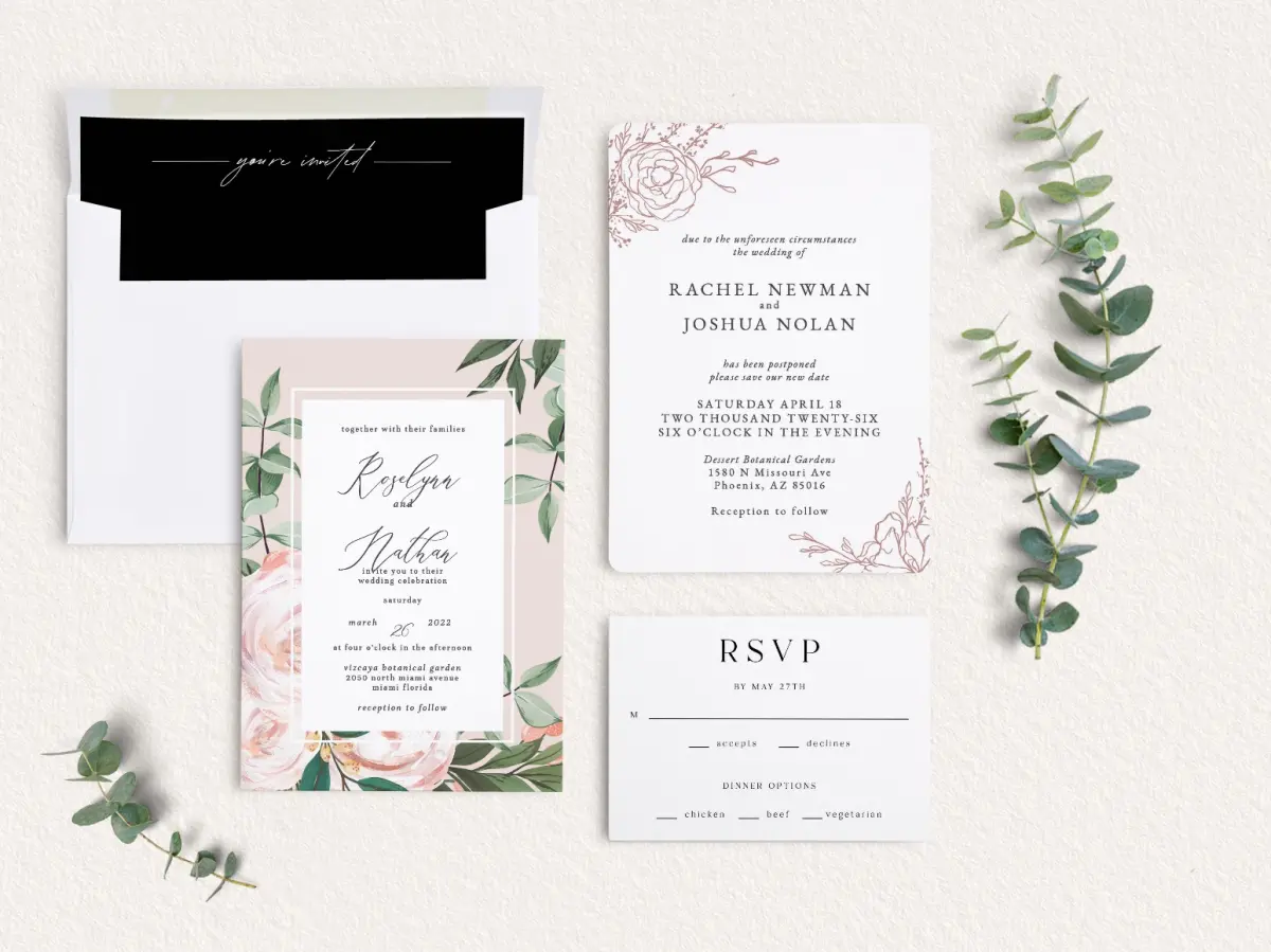 Front of Save the Date Card
