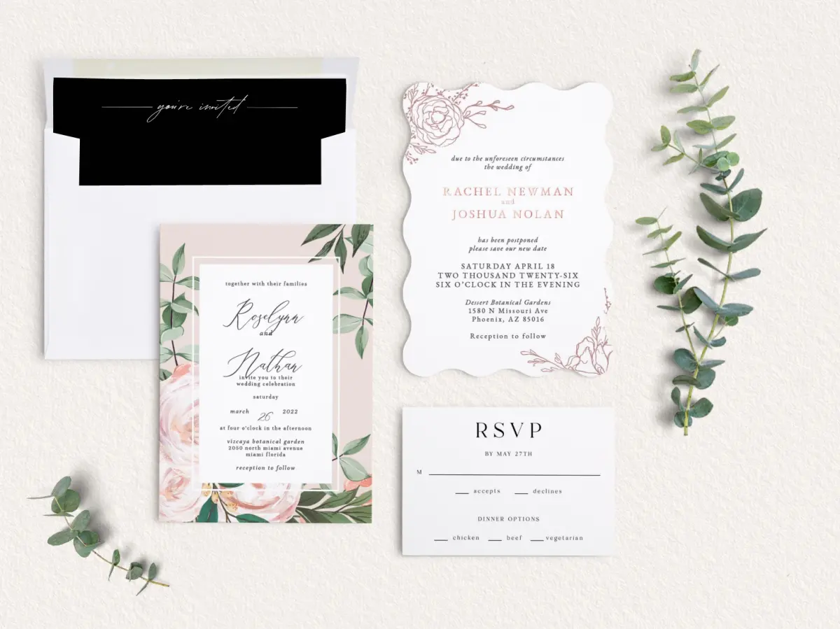 Front of Save the Date Card