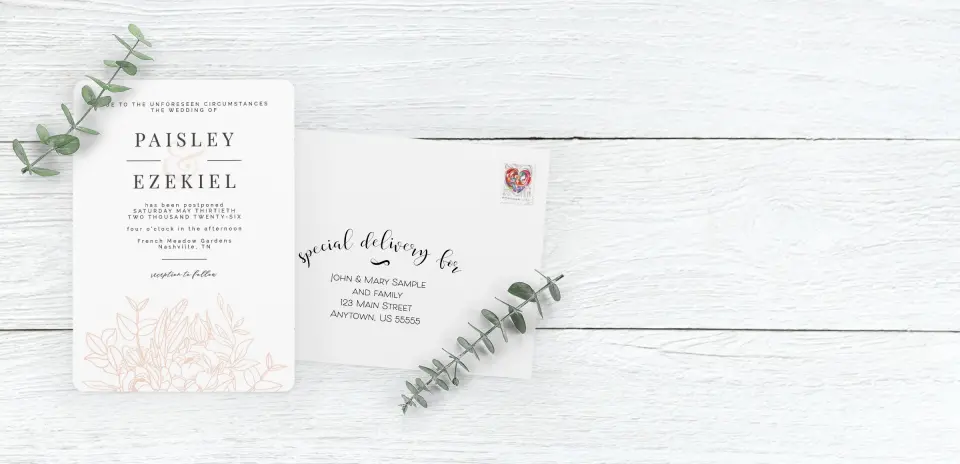 Save the Date Card with Optional Guest Addressing Service