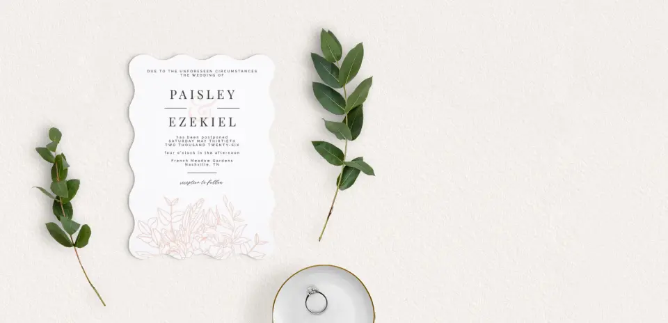 Save the Date Card with Optional Guest Addressing Service