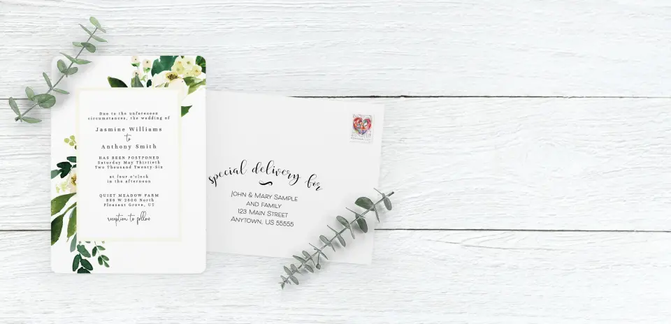Save the Date Card with Optional Guest Addressing Service