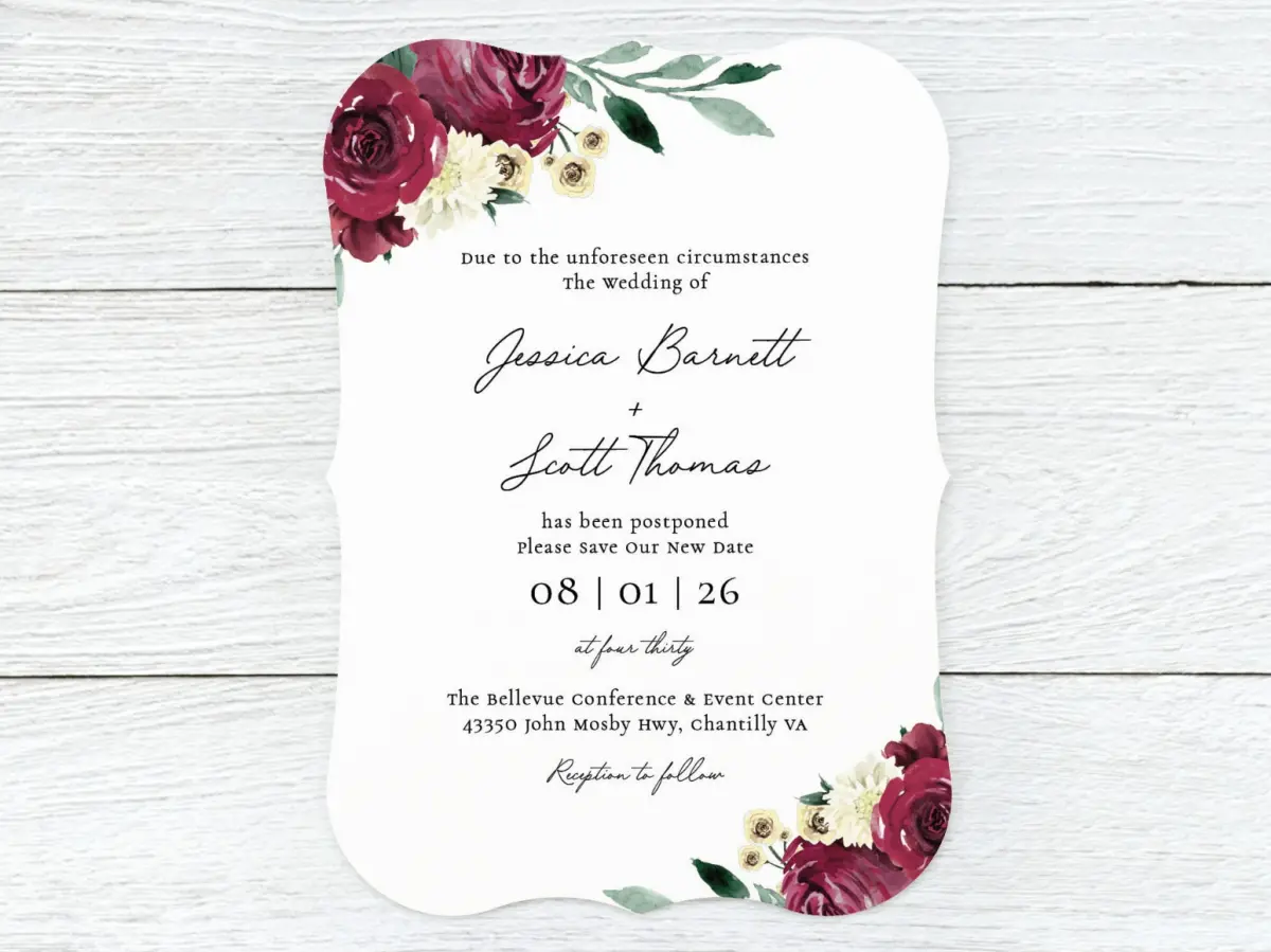 Save the Date Card Front