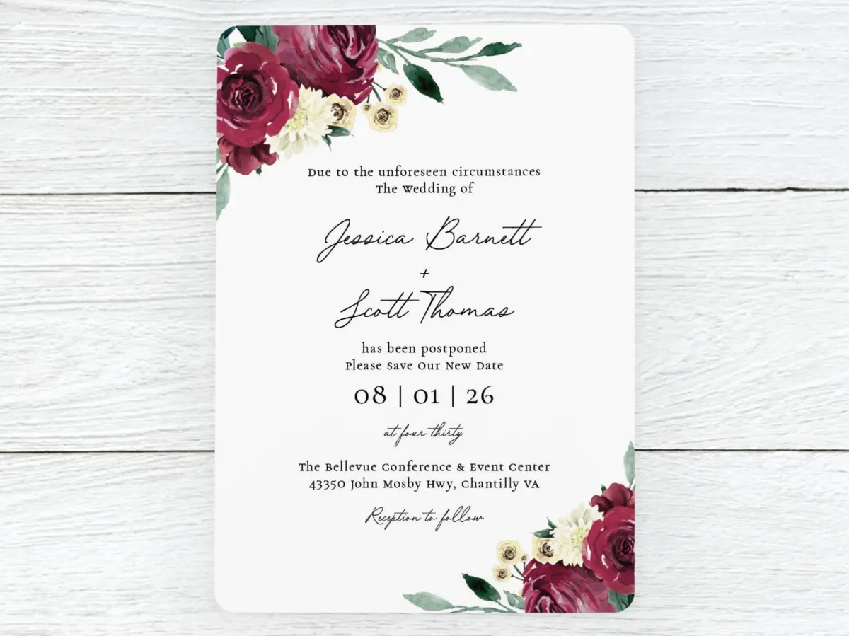 Save the Date Card Front