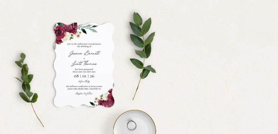 Save the Date Card with Optional Guest Addressing Service