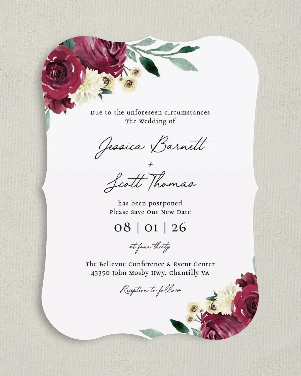 This is a 5" x 7" Change the Date Card called Changing Things Up printed in full color on Premium Smooth paper