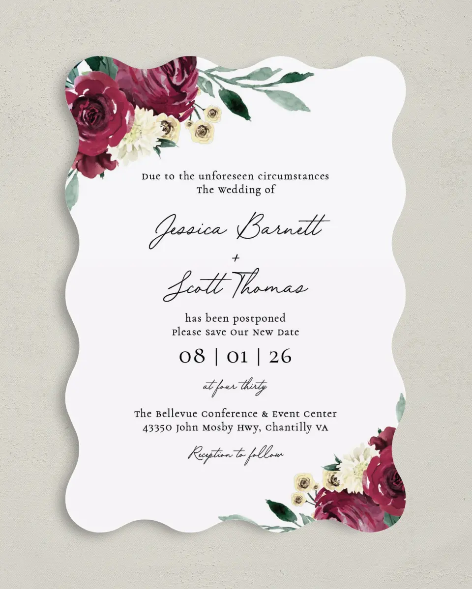 This is a 5" x 7" Change the Date Card called Changing Things Up printed in full color on Premium Smooth paper