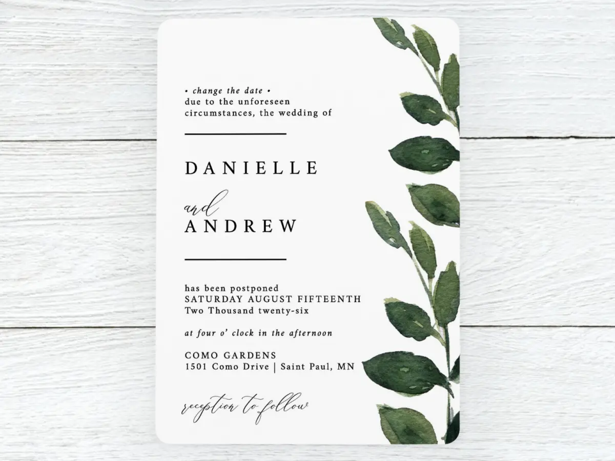 Save the Date Card Front