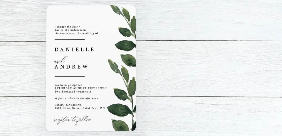 Save the Date Card Front