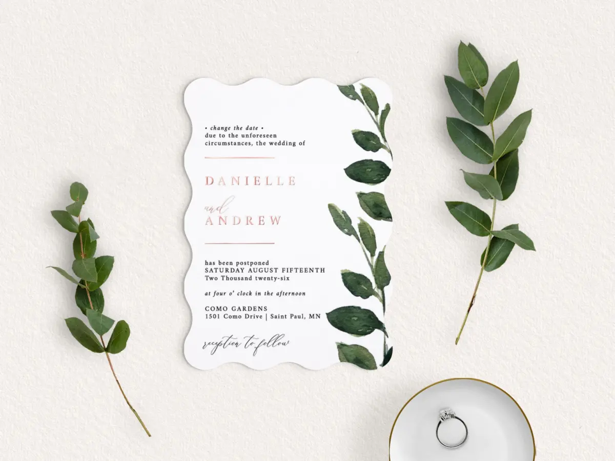 Save the Date Card with Optional Guest Addressing Service