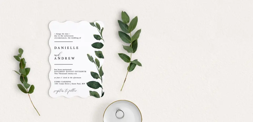 Save the Date Card with Optional Guest Addressing Service