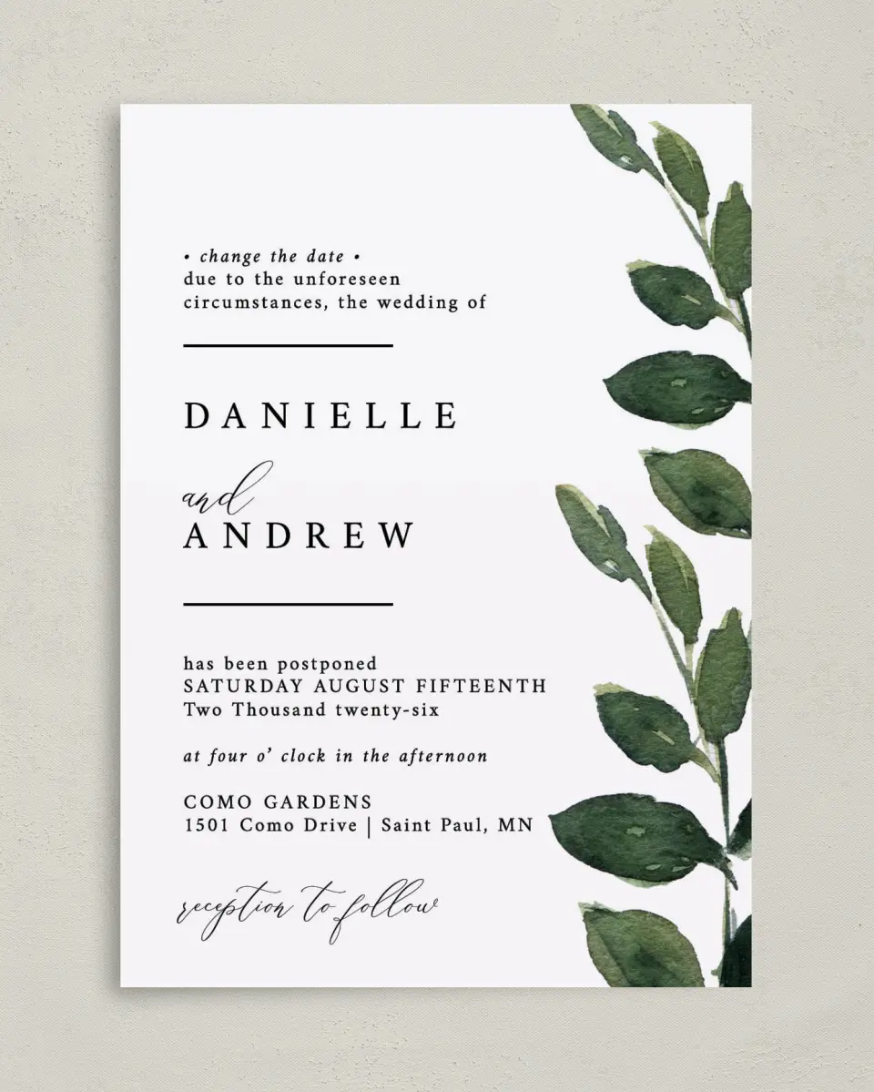 This is a 5" x 7" Change the Date Card called Change is Good printed in full color on Premium Smooth paper