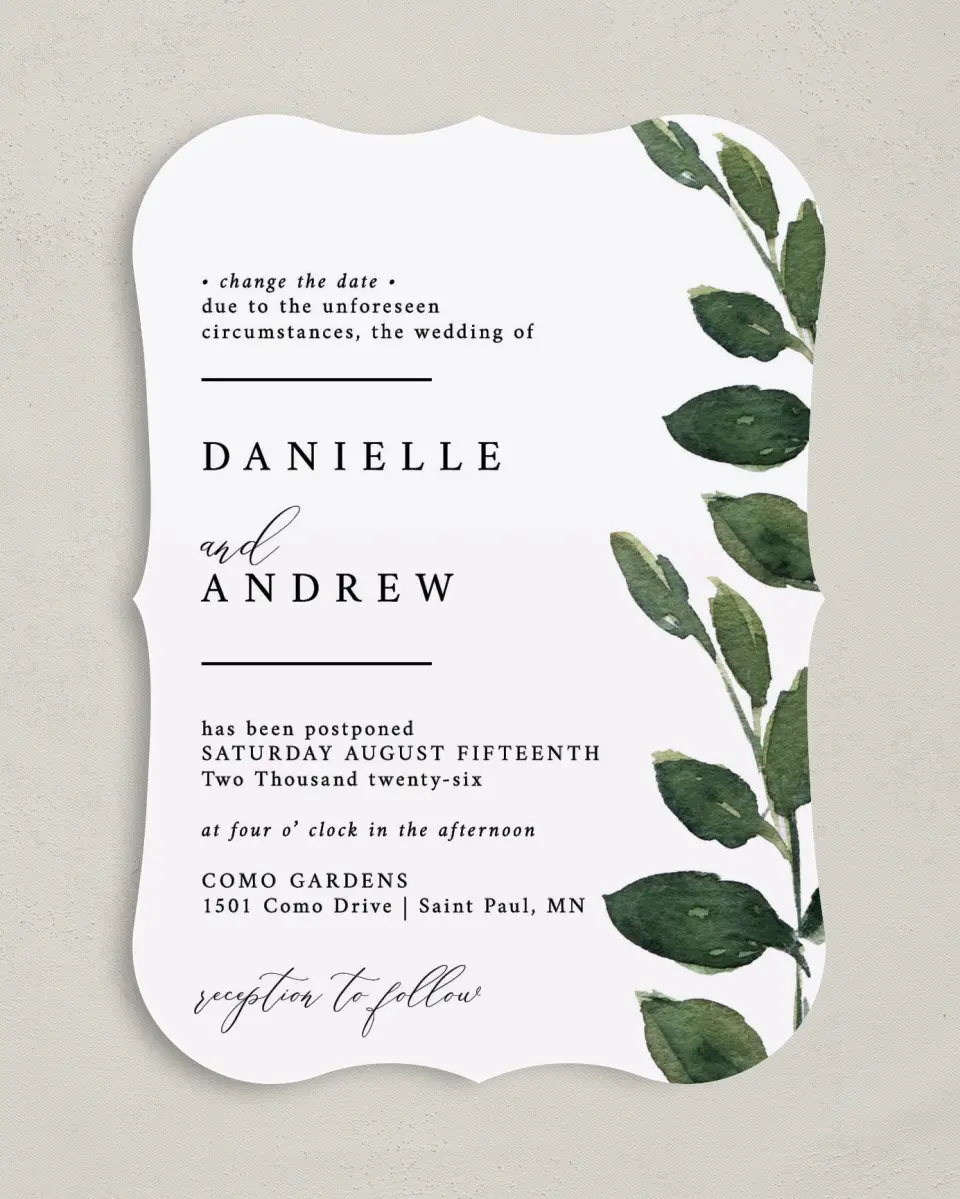 This is a 5" x 7" Change the Date Card called Change is Good printed in full color on Premium Smooth paper