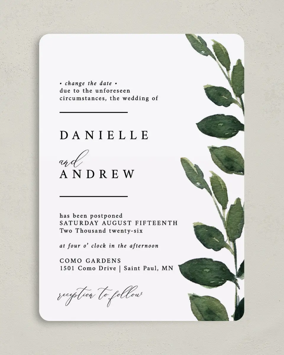 This is a 5" x 7" Change the Date Card called Change is Good printed in full color on Premium Smooth paper