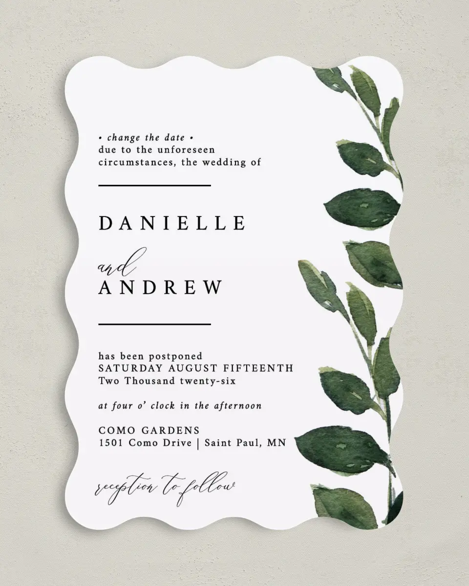 This is a 5" x 7" Change the Date Card called Change is Good printed in full color on Premium Smooth paper
