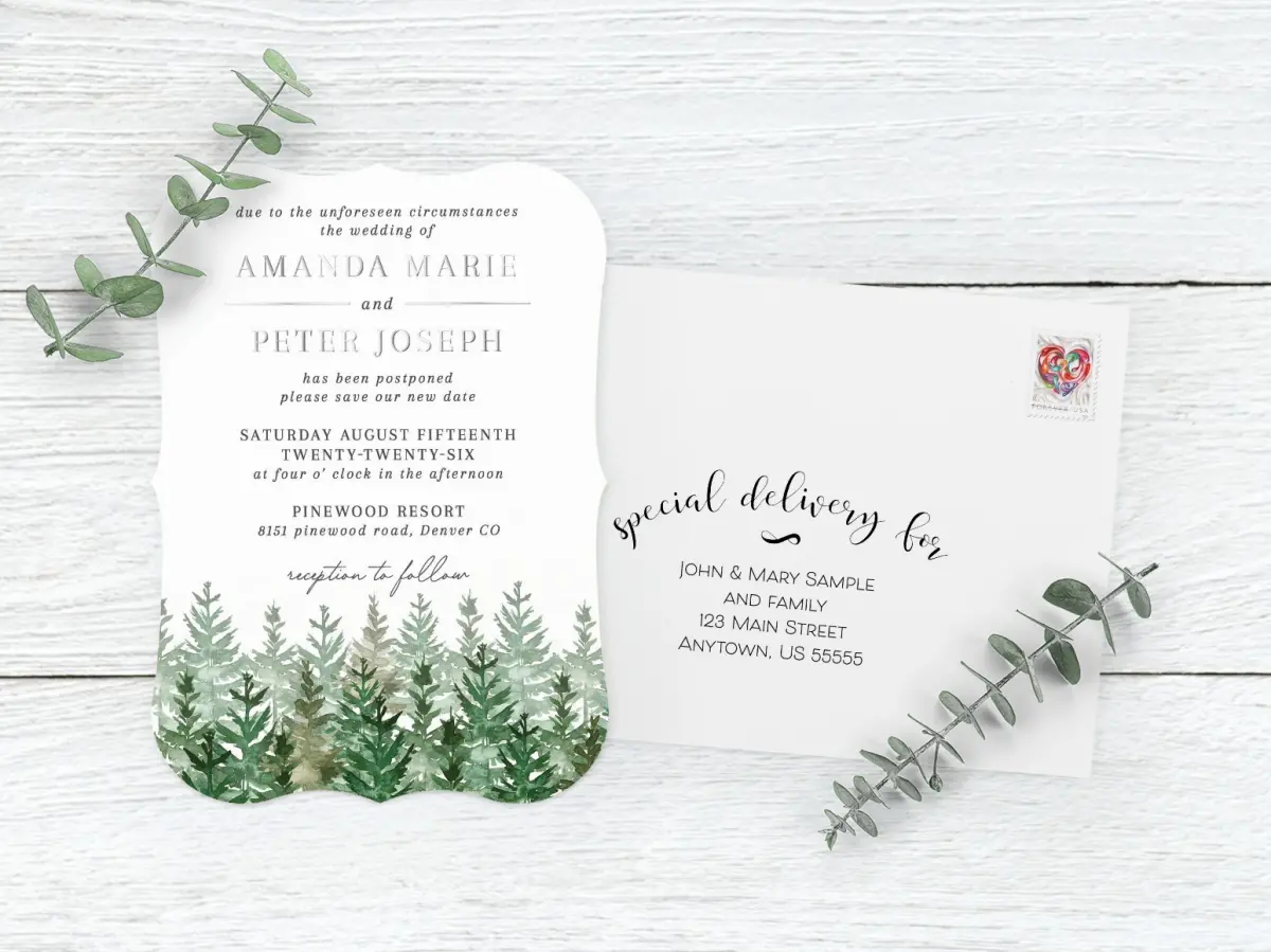 Save the Date Card with Optional Guest Addressing Service