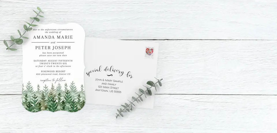 Save the Date Card with Optional Guest Addressing Service