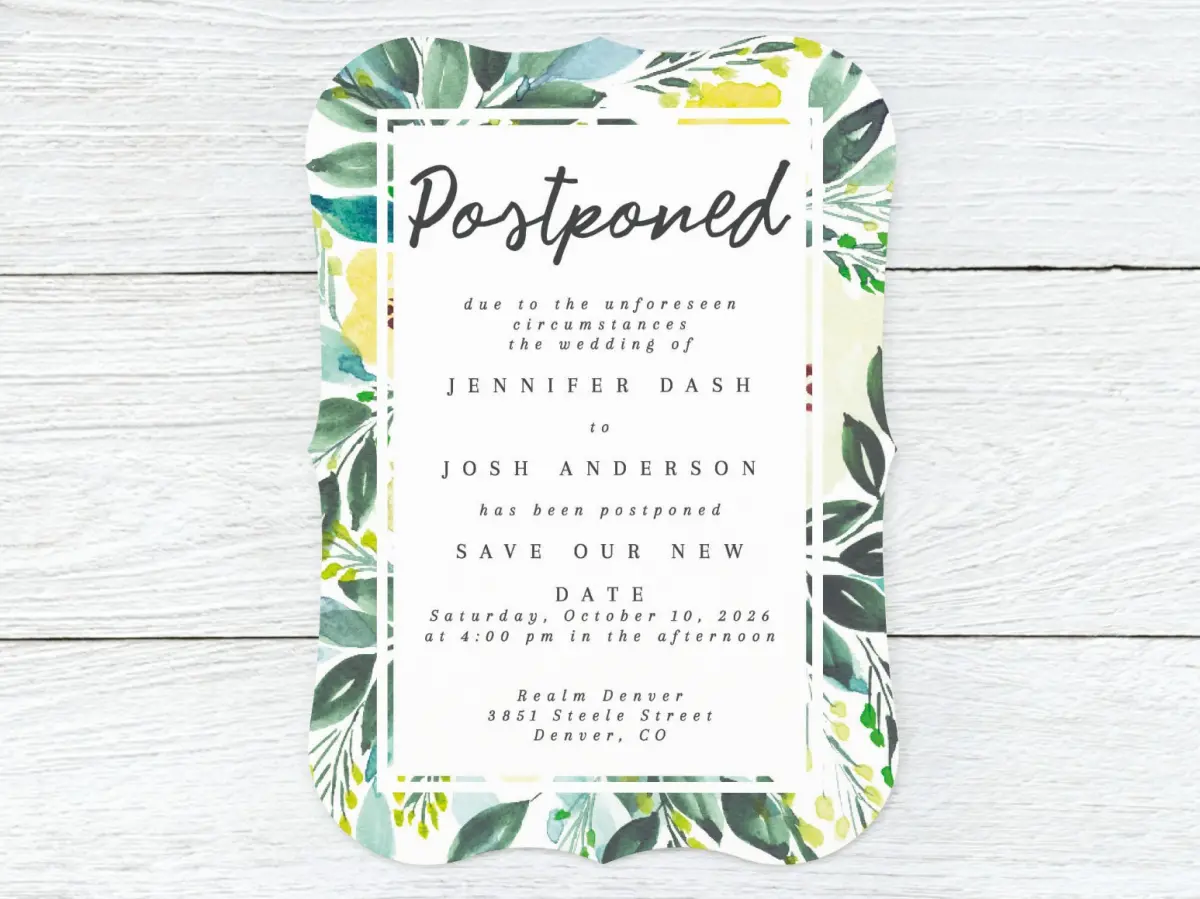 Save the Date Card Front