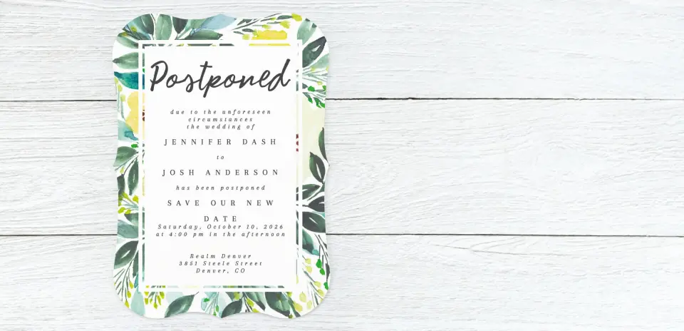 Save the Date Card Front