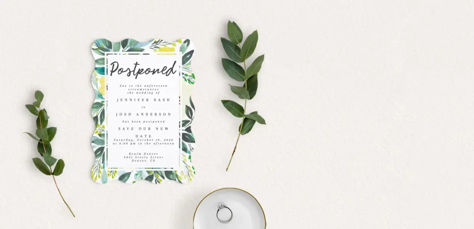 Save the Date Card with Optional Guest Addressing Service