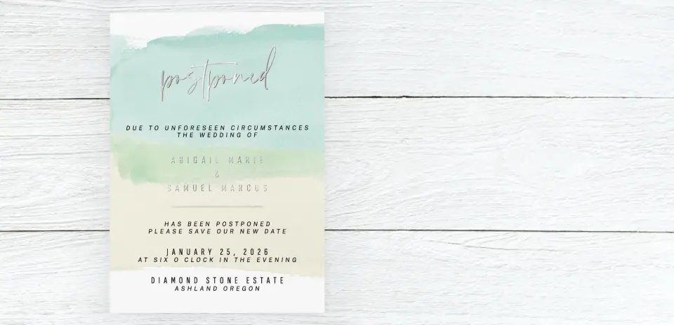 Save the Date Card Front