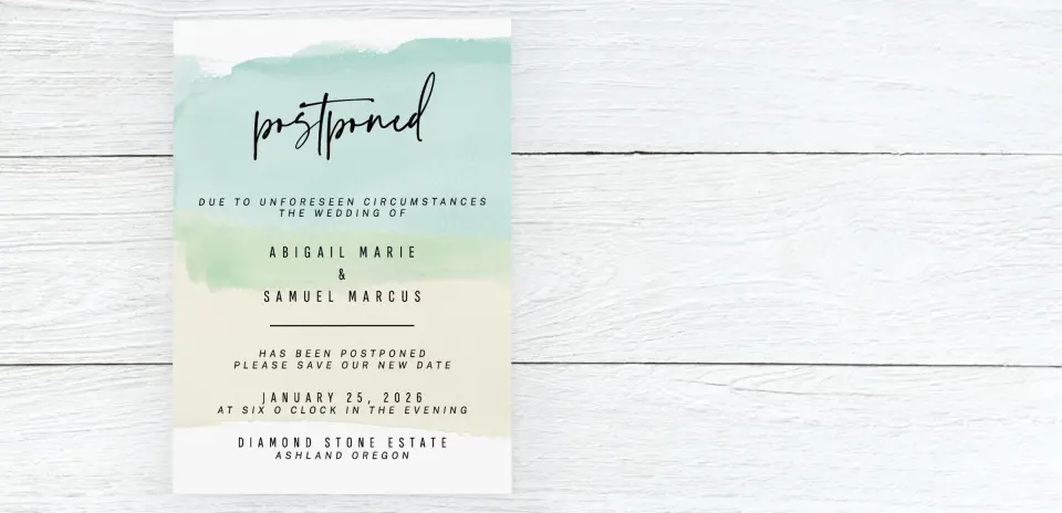 Save the Date Card Front