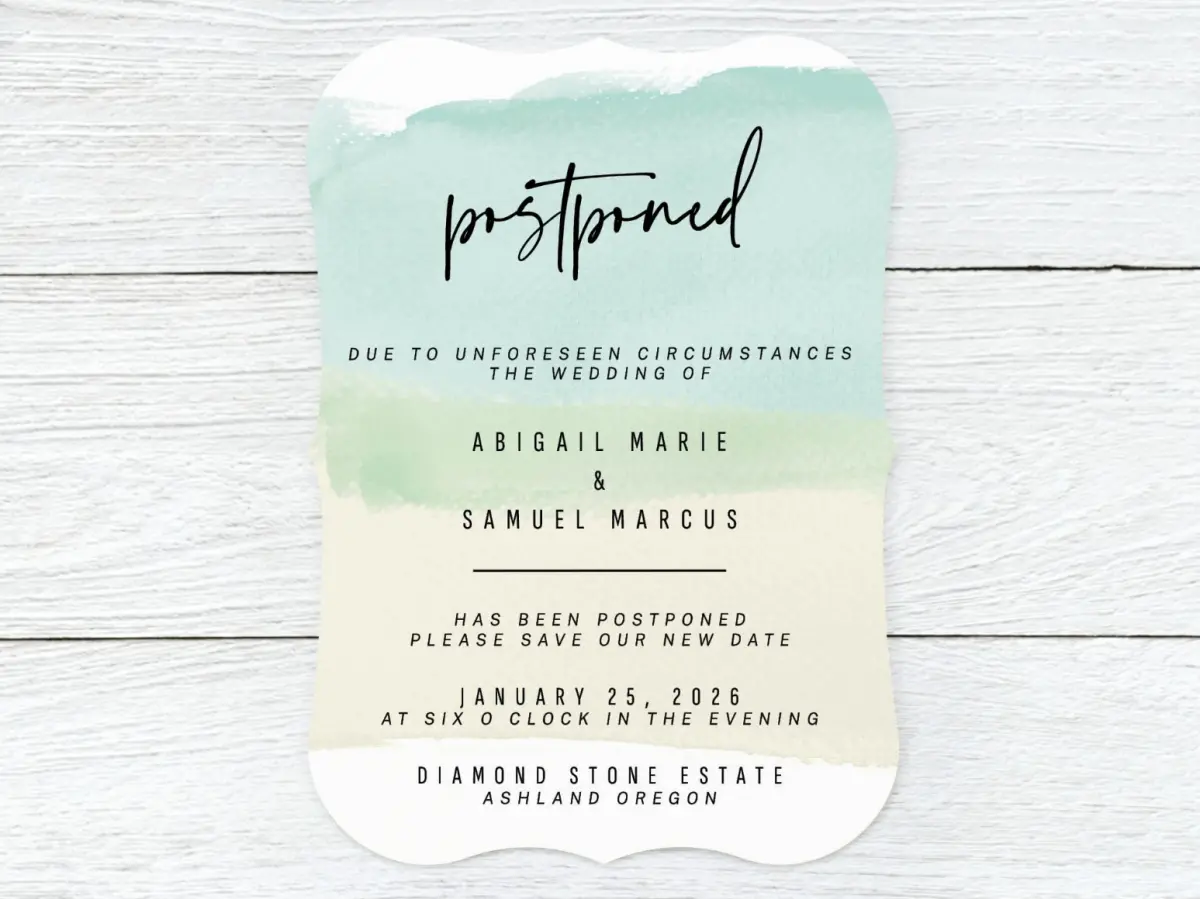 Save the Date Card Front