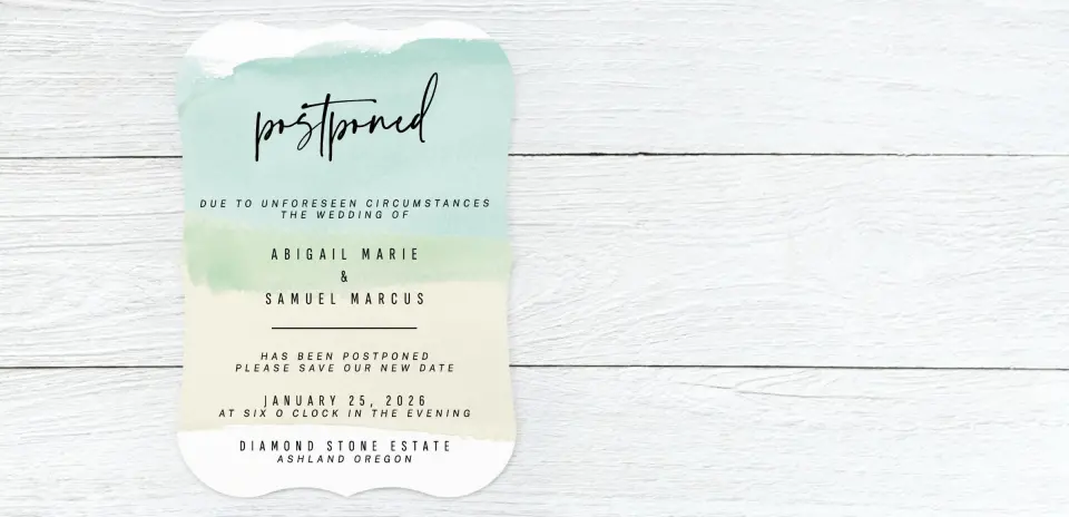 Save the Date Card Front