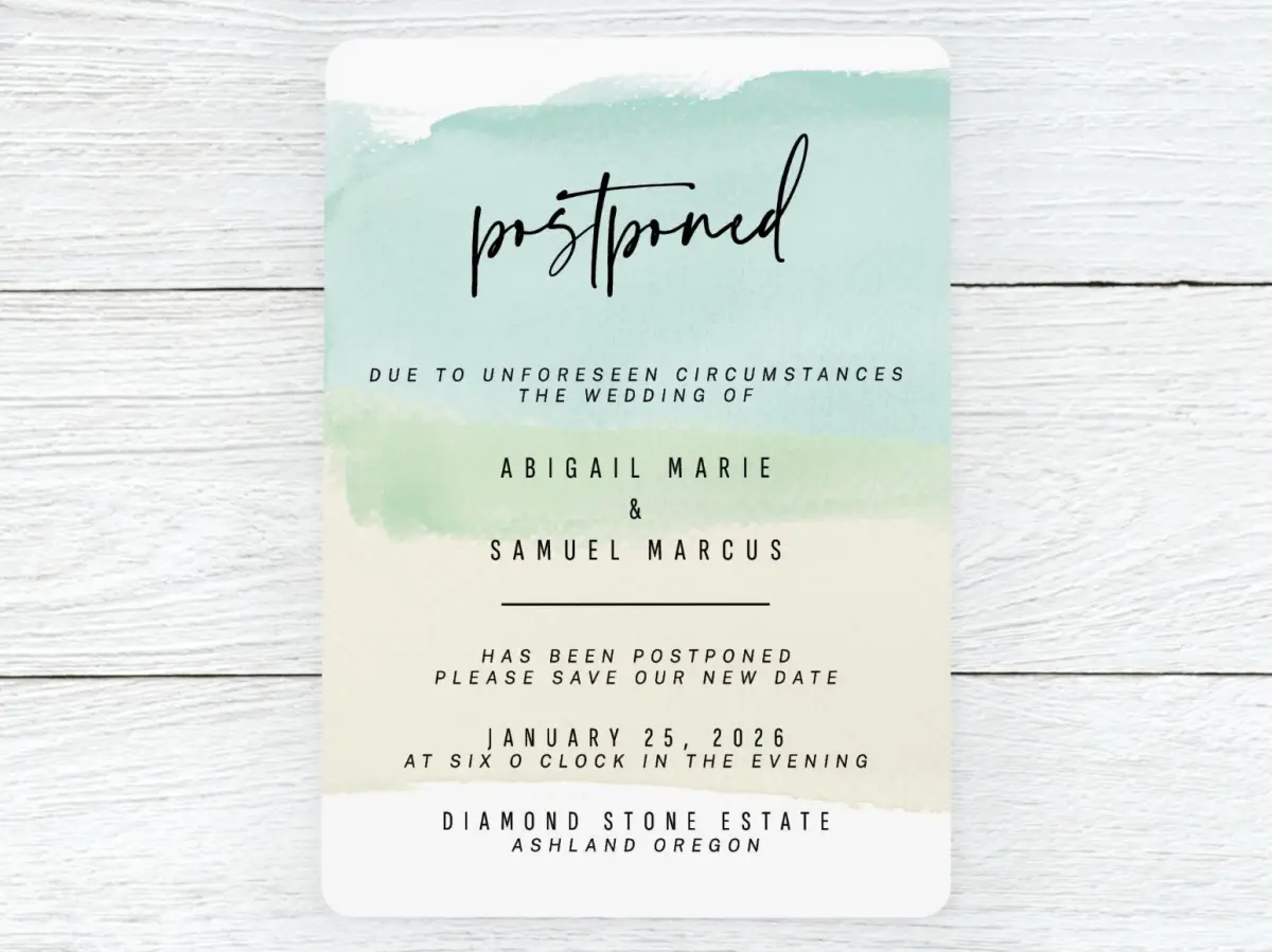Save the Date Card Front