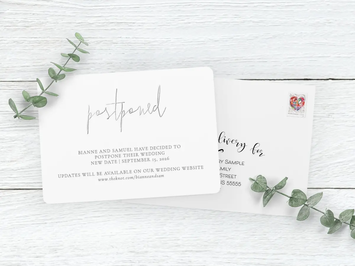 Save the Date Card with Optional Guest Addressing Service