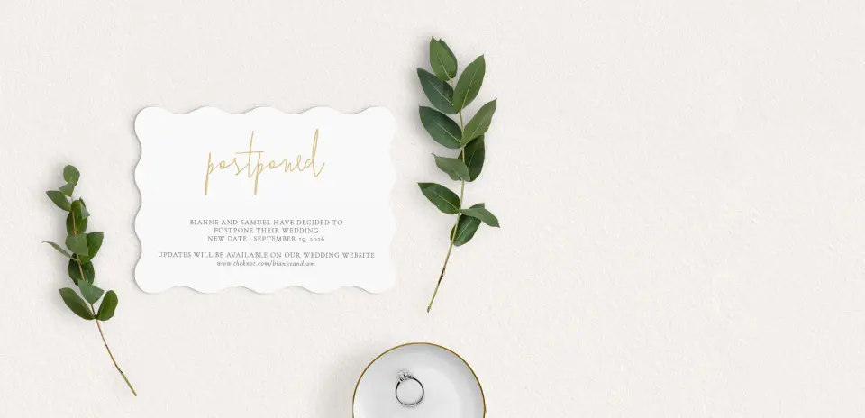 Save the Date Card with Optional Guest Addressing Service