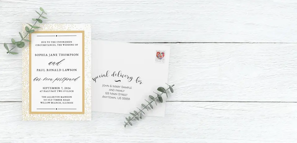 Save the Date Card with Optional Guest Addressing Service