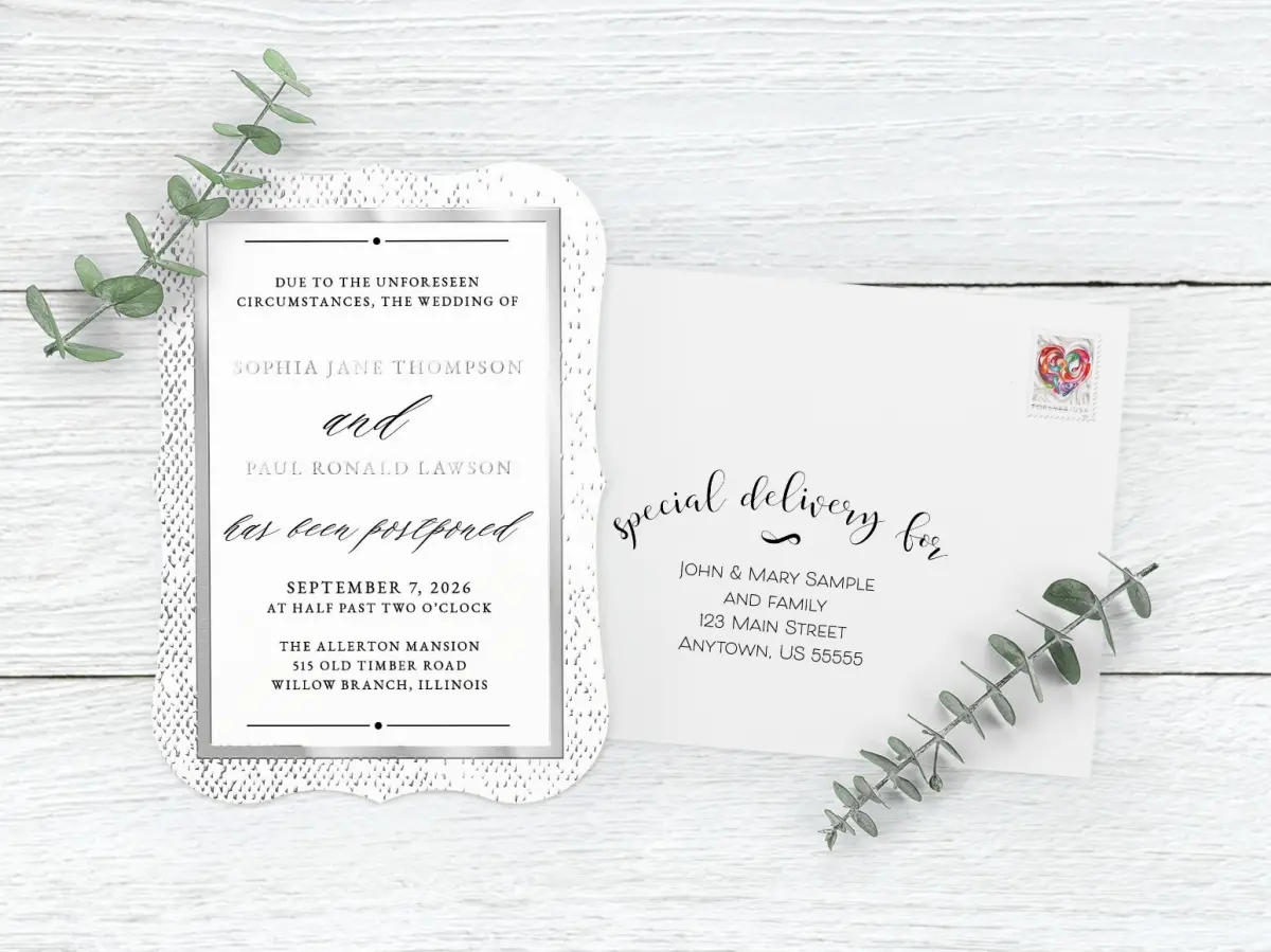 Save the Date Card with Optional Guest Addressing Service