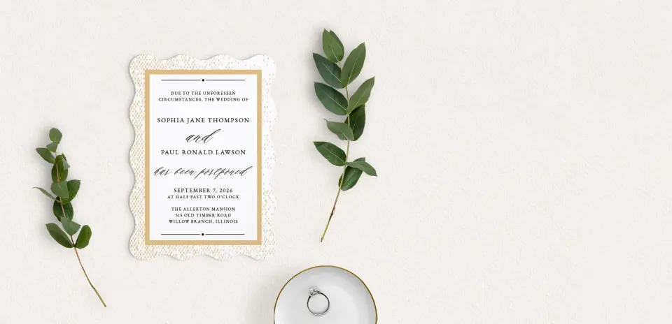 Save the Date Card with Optional Guest Addressing Service
