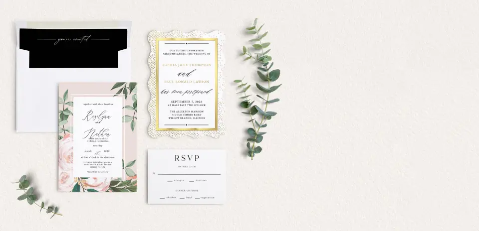 Front of Save the Date Card
