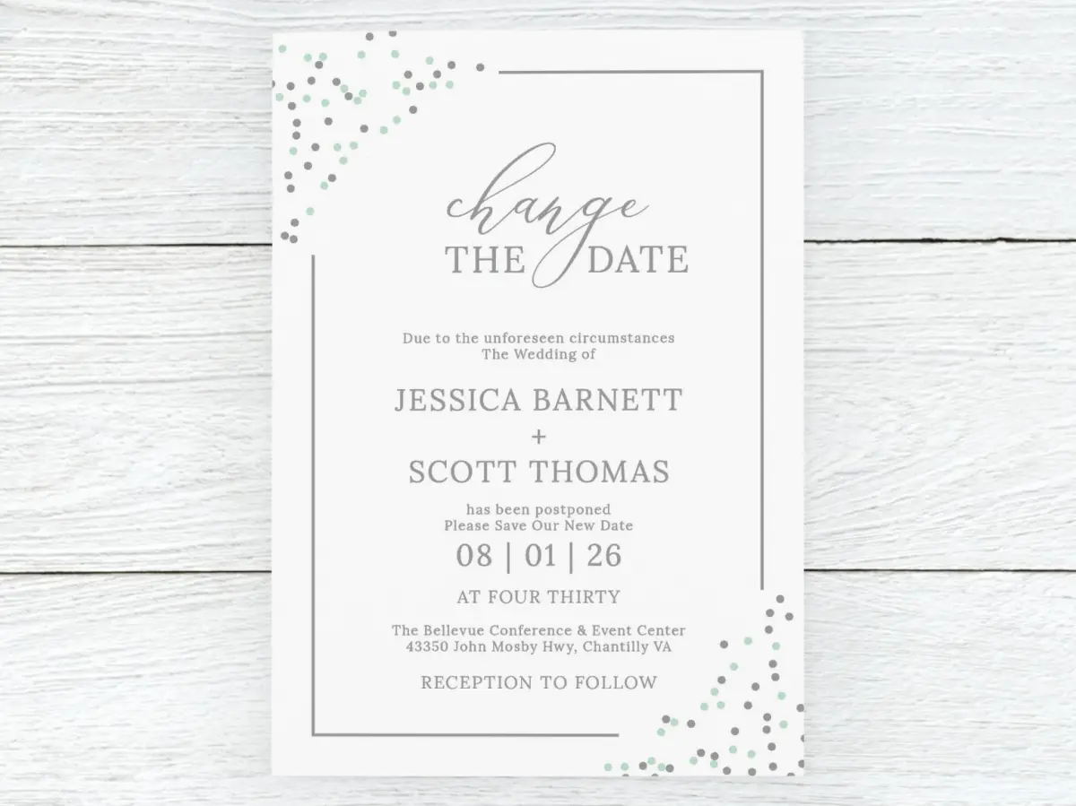 Save the Date Card Front