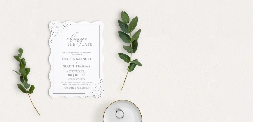 Save the Date Card with Optional Guest Addressing Service
