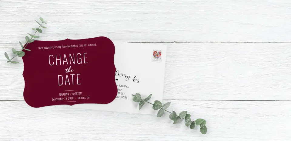 Save the Date Card with Optional Guest Addressing Service