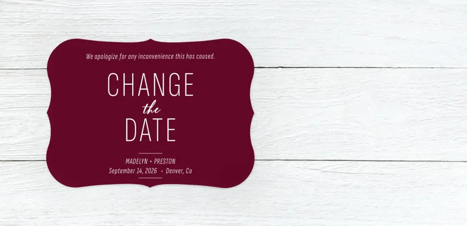 Save the Date Card Front