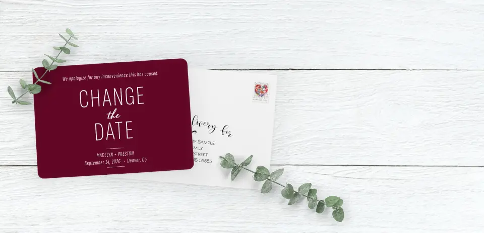 Save the Date Card with Optional Guest Addressing Service